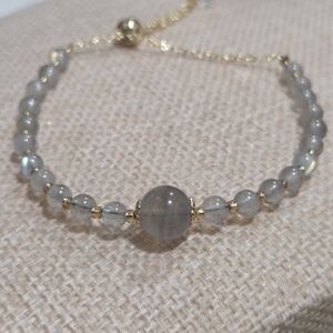 Elegant Beaded Moonstone Bracelet